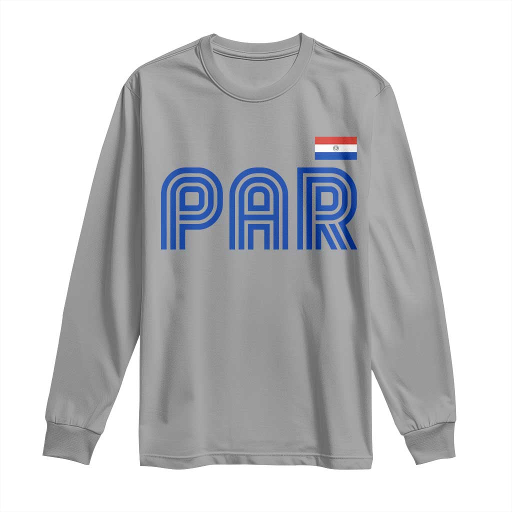 Vintage Paraguay Long Sleeve Shirt Retro Typography Patriotic Paraguayan Pride Flag Graphic