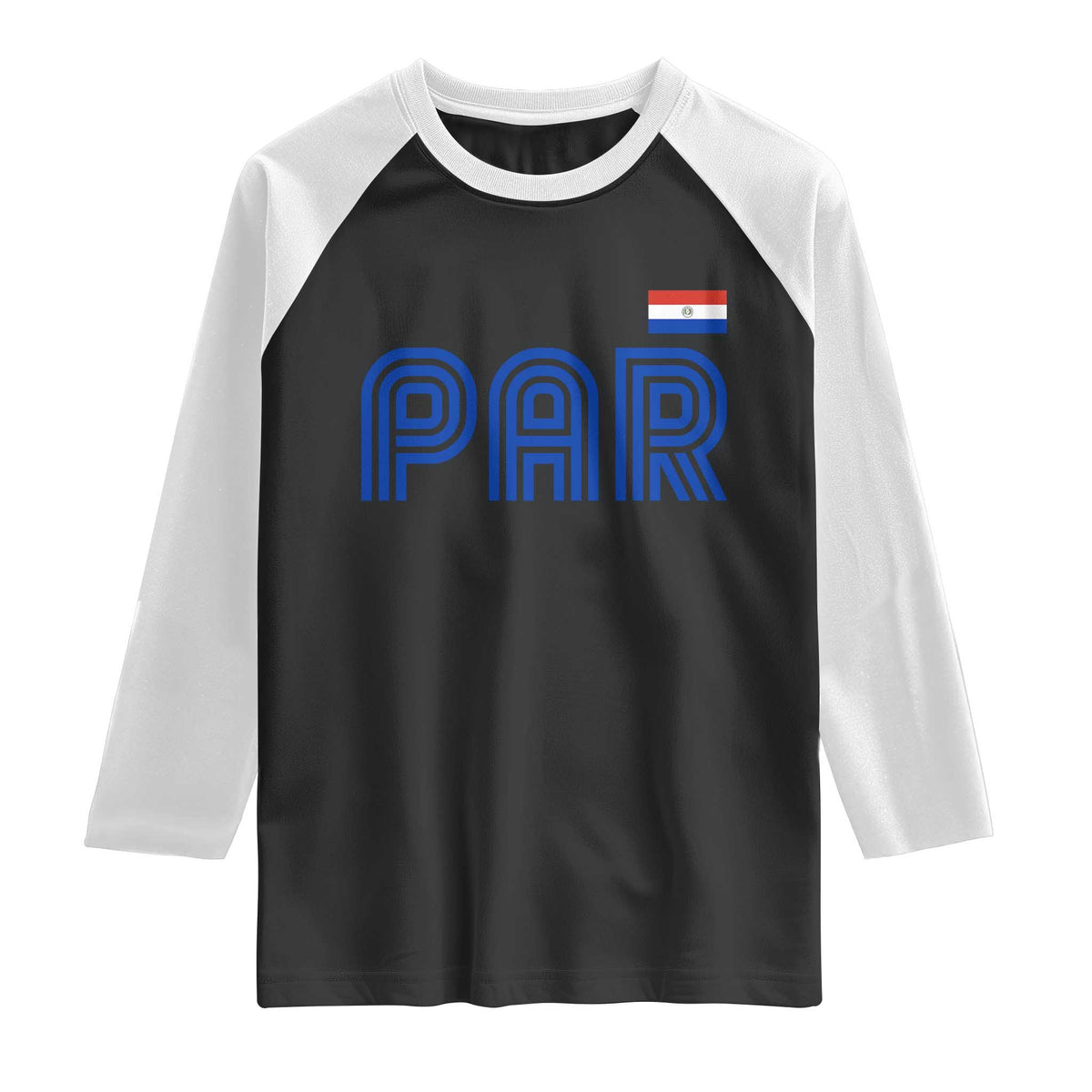 Vintage Paraguay Raglan Shirt Retro Typography Patriotic Paraguayan Pride Flag Graphic