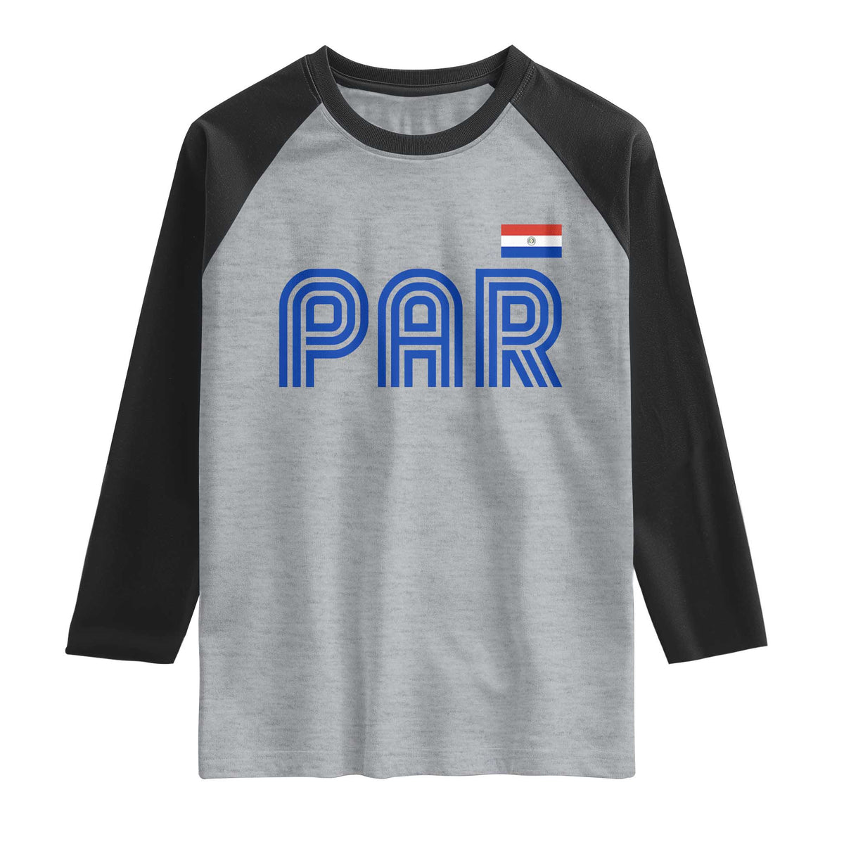 Vintage Paraguay Raglan Shirt Retro Typography Patriotic Paraguayan Pride Flag Graphic