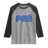 Vintage Paraguay Raglan Shirt Retro Typography Patriotic Paraguayan Pride Flag Graphic