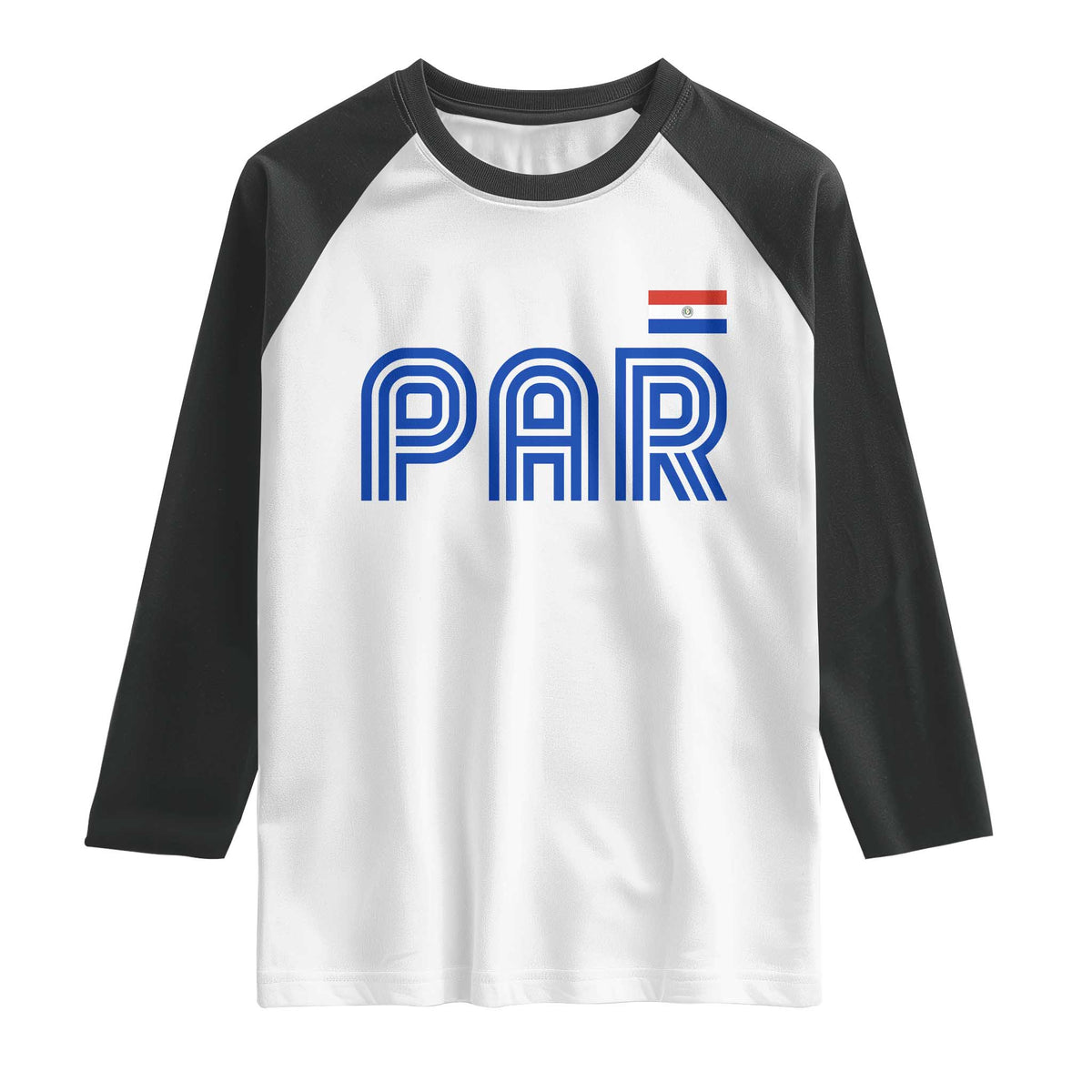 Vintage Paraguay Raglan Shirt Retro Typography Patriotic Paraguayan Pride Flag Graphic