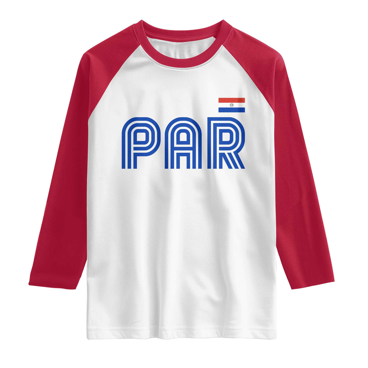 Vintage Paraguay Raglan Shirt Retro Typography Patriotic Paraguayan Pride Flag Graphic
