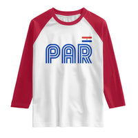 Vintage Paraguay Raglan Shirt Retro Typography Patriotic Paraguayan Pride Flag Graphic