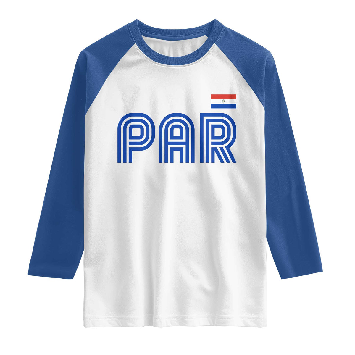 Vintage Paraguay Raglan Shirt Retro Typography Patriotic Paraguayan Pride Flag Graphic