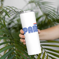 Vintage Paraguay Skinny Tumbler Retro Typography Patriotic Paraguayan Pride Flag Graphic