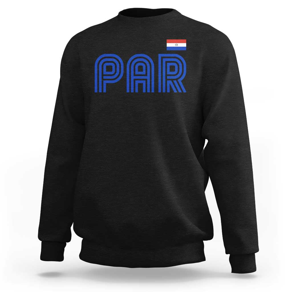 Vintage Paraguay Sweatshirt Retro Typography Patriotic Paraguayan Pride Flag Graphic