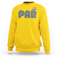 Vintage Paraguay Sweatshirt Retro Typography Patriotic Paraguayan Pride Flag Graphic