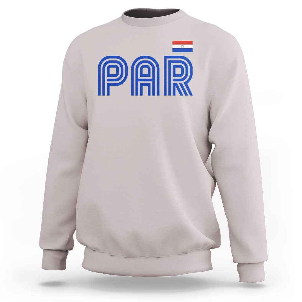 Vintage Paraguay Sweatshirt Retro Typography Patriotic Paraguayan Pride Flag Graphic