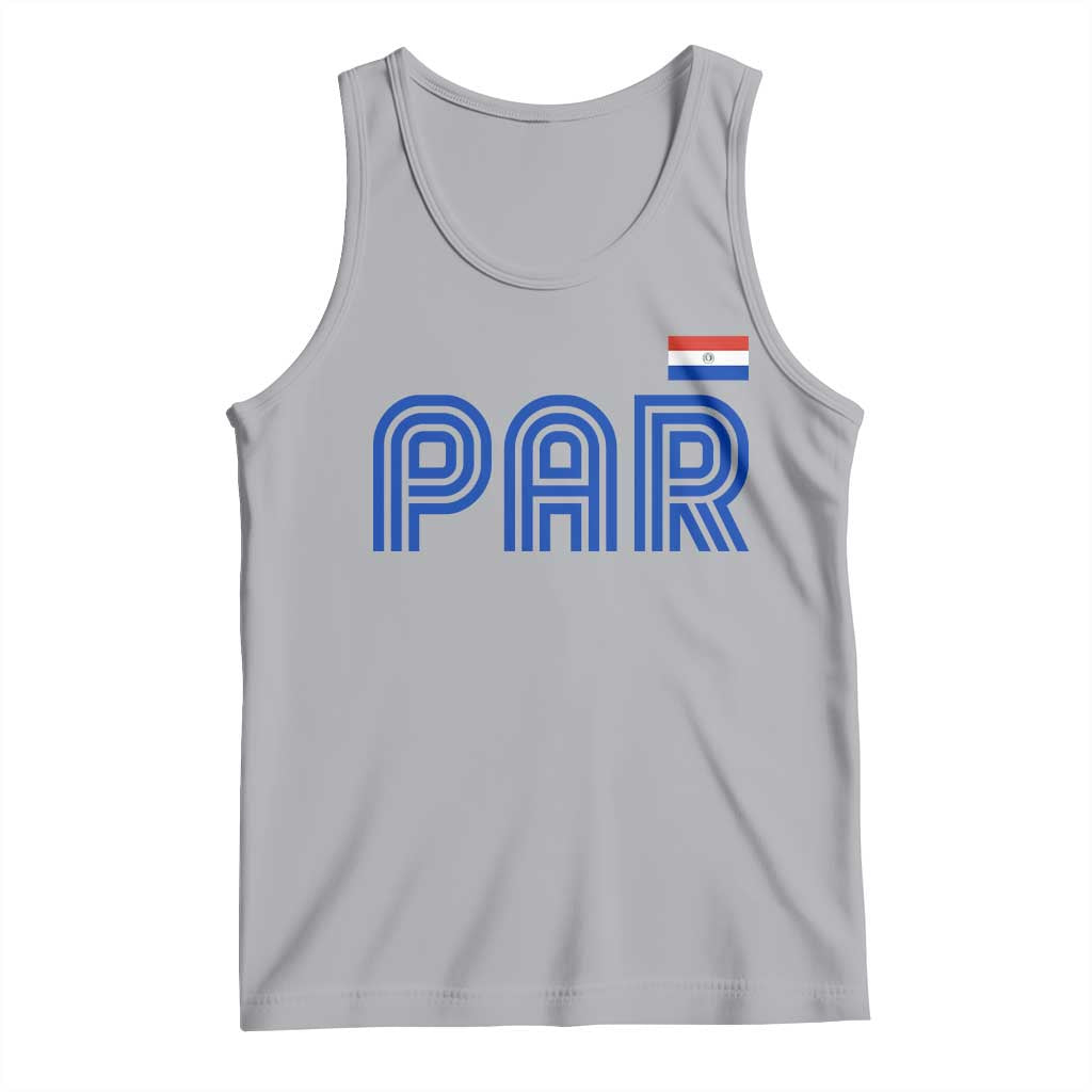 Vintage Paraguay Tank Top Retro Typography Patriotic Paraguayan Pride Flag Graphic