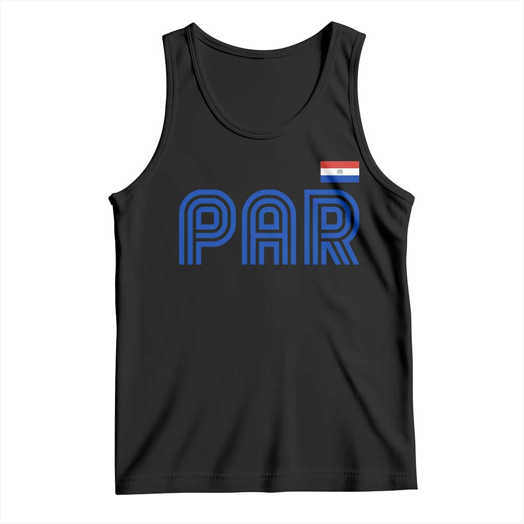 Vintage Paraguay Tank Top Retro Typography Patriotic Paraguayan Pride Flag Graphic