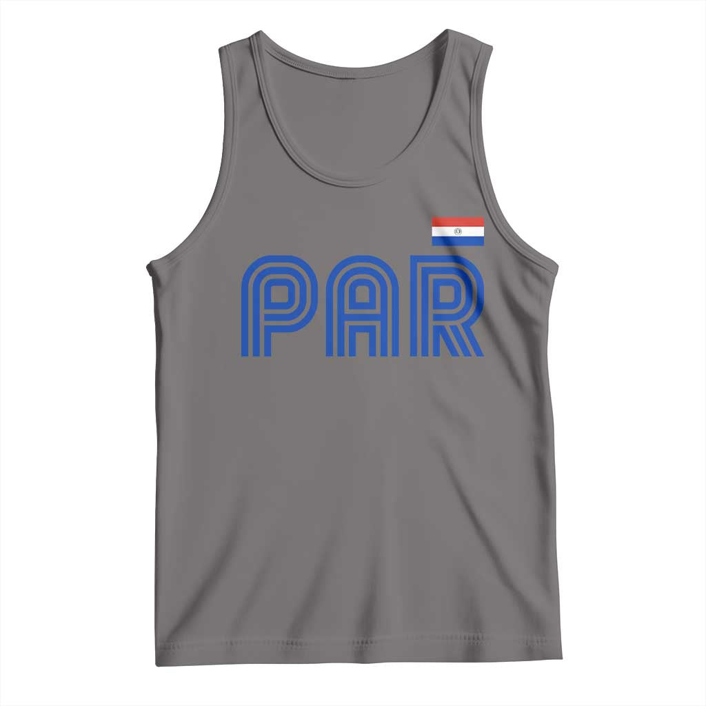 Vintage Paraguay Tank Top Retro Typography Patriotic Paraguayan Pride Flag Graphic