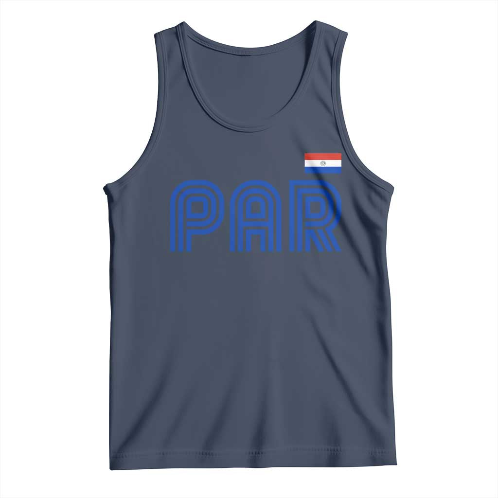 Vintage Paraguay Tank Top Retro Typography Patriotic Paraguayan Pride Flag Graphic