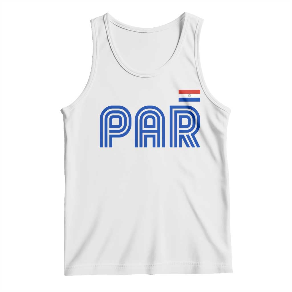 Vintage Paraguay Tank Top Retro Typography Patriotic Paraguayan Pride Flag Graphic