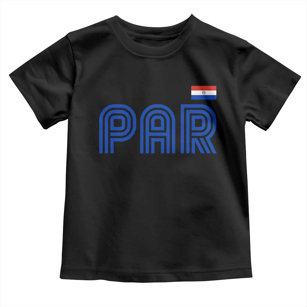 Vintage Paraguay Toddler T Shirt Retro Typography Patriotic Paraguayan Pride Flag Graphic