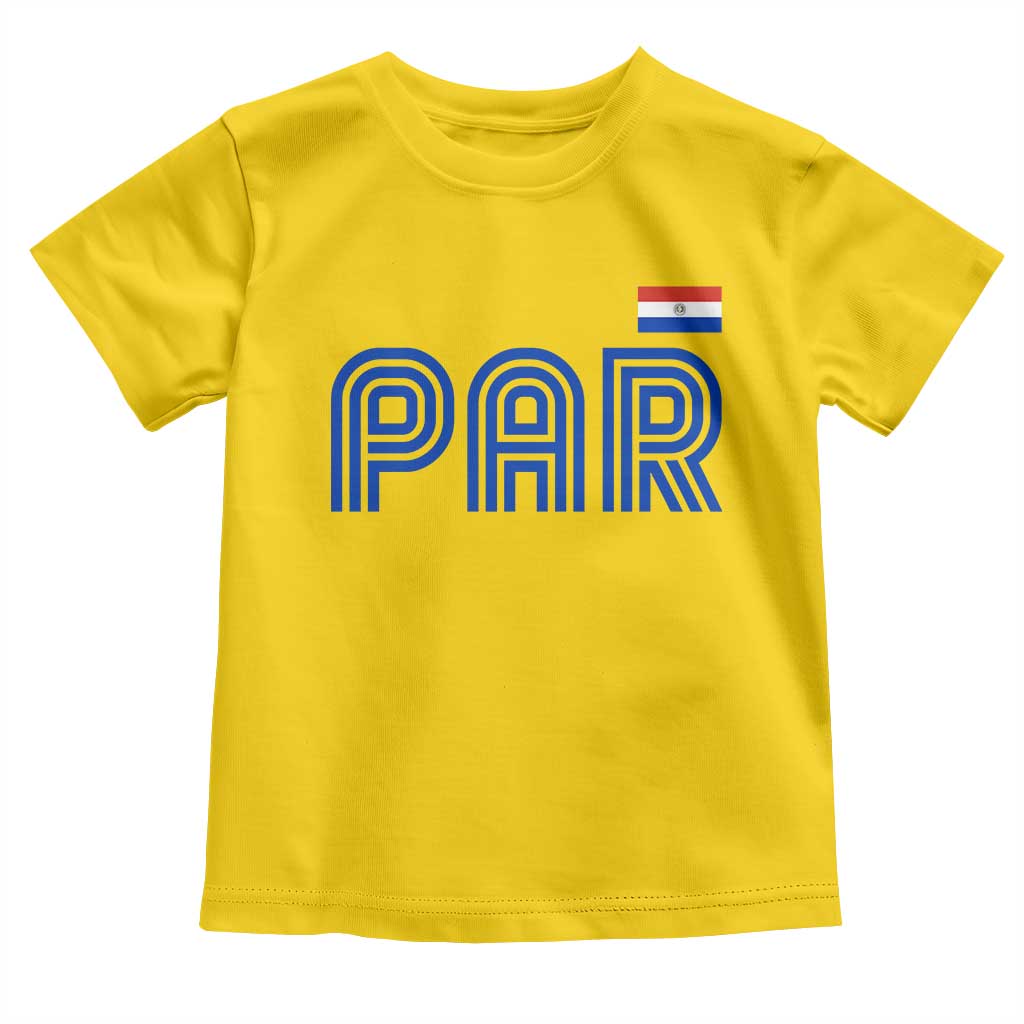 Vintage Paraguay Toddler T Shirt Retro Typography Patriotic Paraguayan Pride Flag Graphic