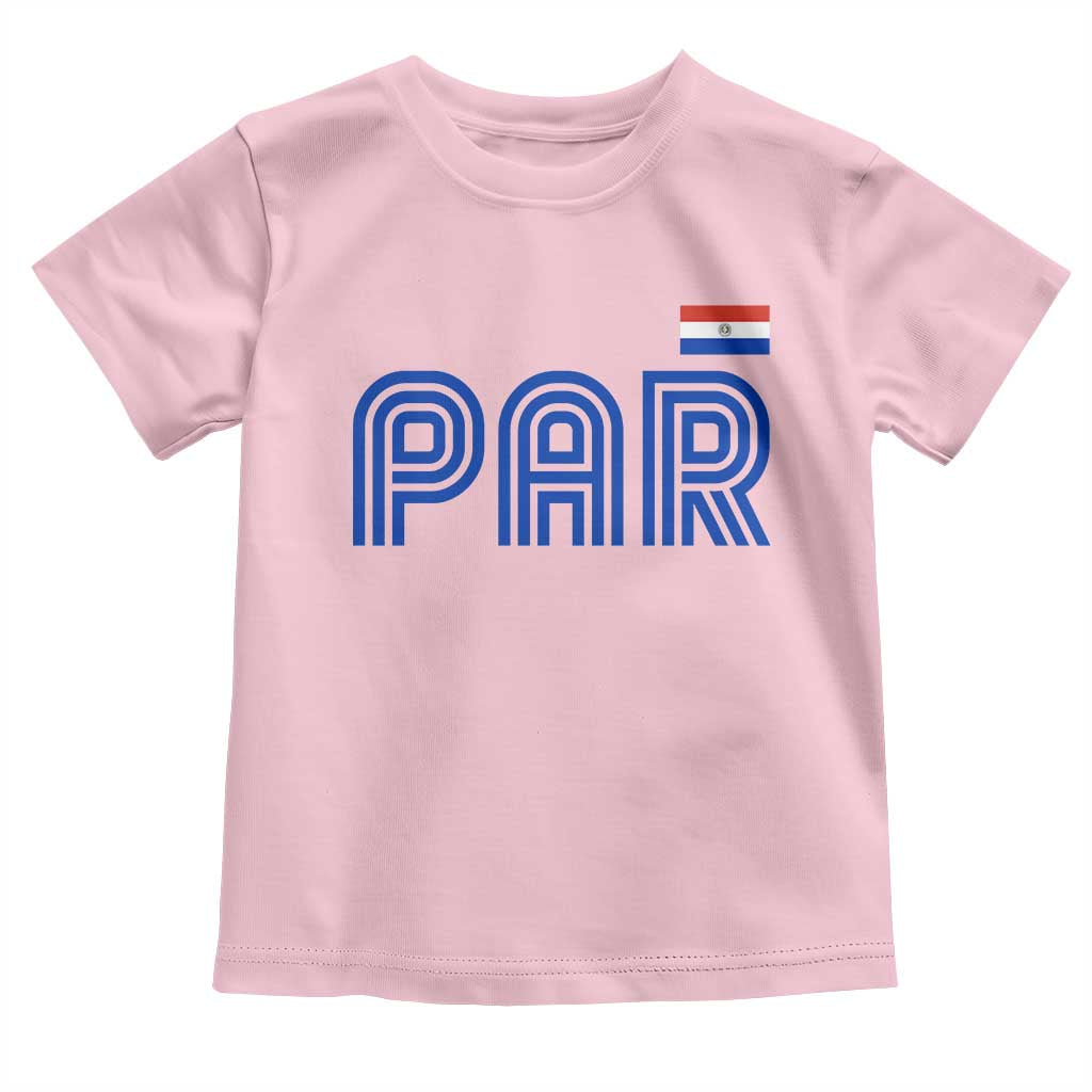 Vintage Paraguay Toddler T Shirt Retro Typography Patriotic Paraguayan Pride Flag Graphic