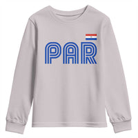 Vintage Paraguay Youth Sweatshirt Retro Typography Patriotic Paraguayan Pride Flag Graphic