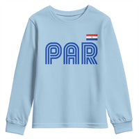 Vintage Paraguay Youth Sweatshirt Retro Typography Patriotic Paraguayan Pride Flag Graphic