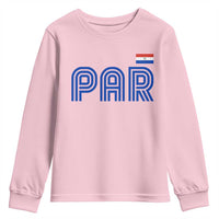 Vintage Paraguay Youth Sweatshirt Retro Typography Patriotic Paraguayan Pride Flag Graphic