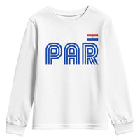 Vintage Paraguay Youth Sweatshirt Retro Typography Patriotic Paraguayan Pride Flag Graphic