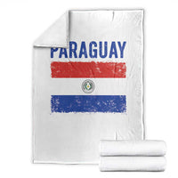 Vintage Paraguay Flag Distressed Paraguayan Pride Patriotic Soccer Fan Graphic Throw Blanket