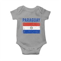 Vintage Paraguay Flag Distressed Paraguayan Pride Patriotic Soccer Fan Graphic Baby Onesie