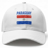 Vintage Paraguay Flag Distressed Paraguayan Pride Patriotic Soccer Fan Graphic Baseball Cap