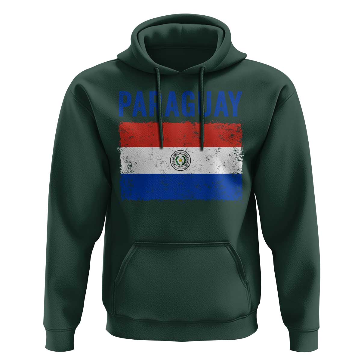 Vintage Paraguay Flag Distressed Paraguayan Pride Patriotic Soccer Fan Graphic Hoodie