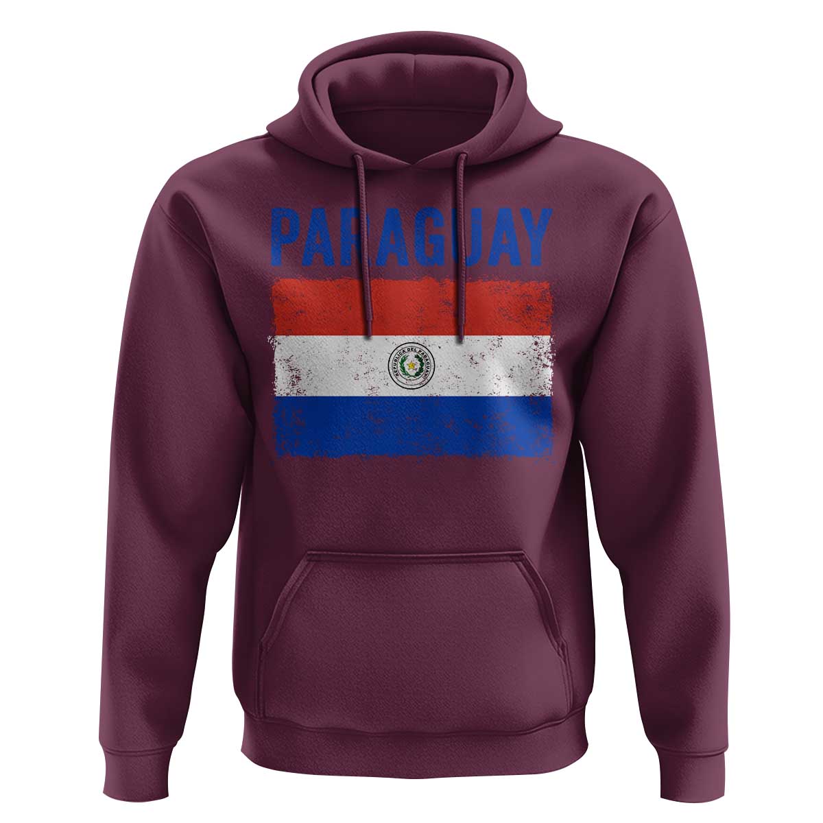 Vintage Paraguay Flag Distressed Paraguayan Pride Patriotic Soccer Fan Graphic Hoodie