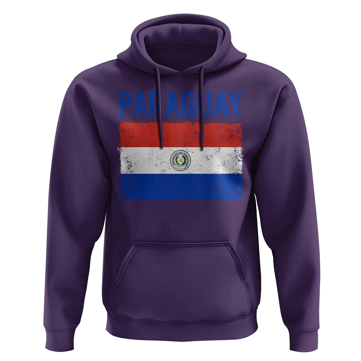 Vintage Paraguay Flag Distressed Paraguayan Pride Patriotic Soccer Fan Graphic Hoodie