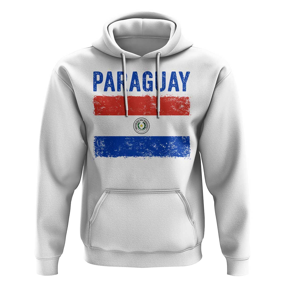Vintage Paraguay Flag Distressed Paraguayan Pride Patriotic Soccer Fan Graphic Hoodie