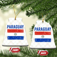 Vintage Paraguay Flag Distressed Paraguayan Pride Patriotic Soccer Fan Graphic Ceramic Ornament