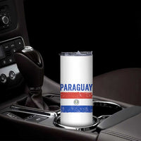 Vintage Paraguay Flag Distressed Paraguayan Pride Patriotic Soccer Fan Graphic Skinny Tumbler