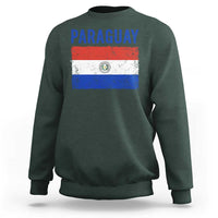 Vintage Paraguay Flag Distressed Paraguayan Pride Patriotic Soccer Fan Graphic Sweatshirt