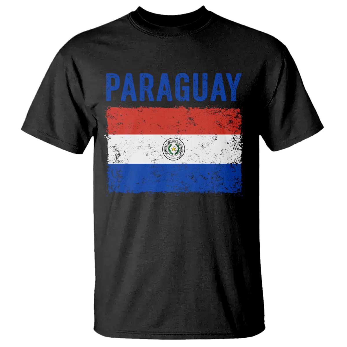 Vintage Paraguay Flag Distressed Paraguayan Pride Patriotic Soccer Fan Graphic T Shirt