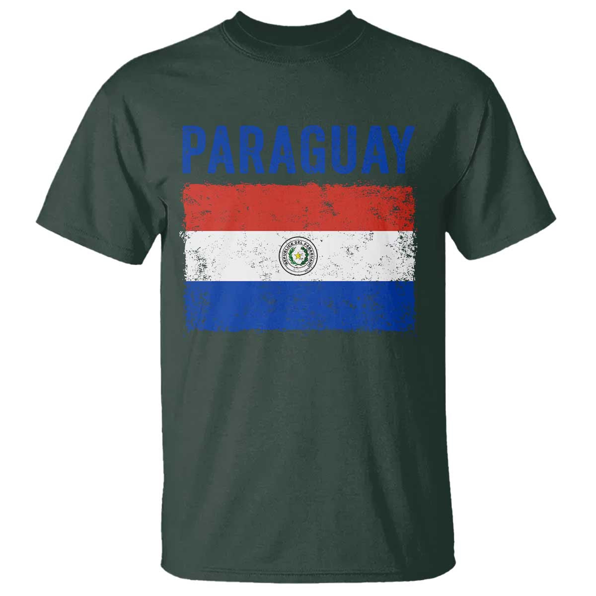 Vintage Paraguay Flag Distressed Paraguayan Pride Patriotic Soccer Fan Graphic T Shirt