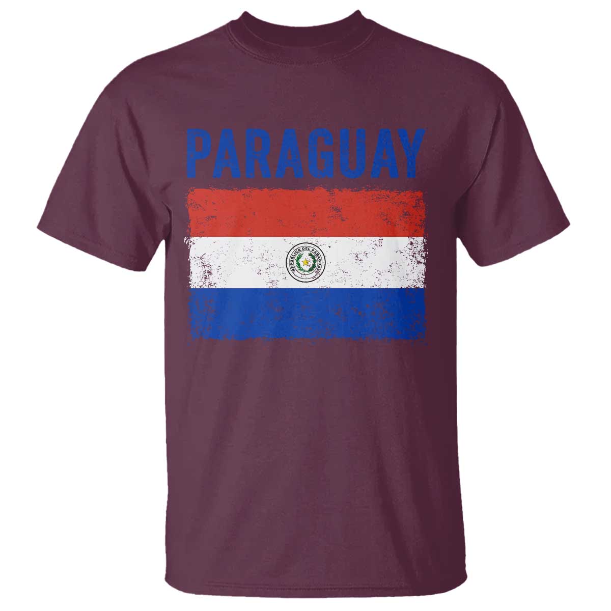 Vintage Paraguay Flag Distressed Paraguayan Pride Patriotic Soccer Fan Graphic T Shirt