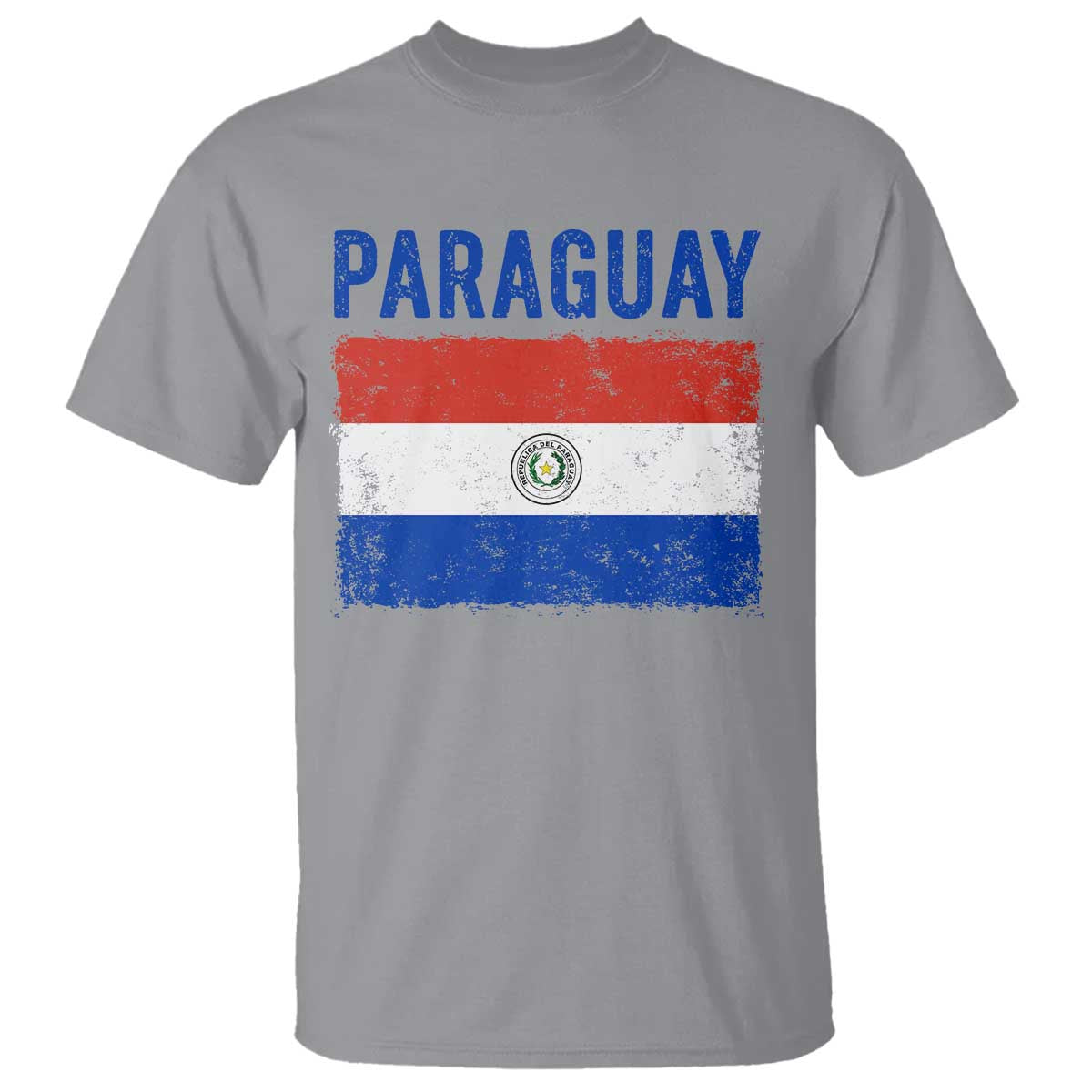 Vintage Paraguay Flag Distressed Paraguayan Pride Patriotic Soccer Fan Graphic T Shirt