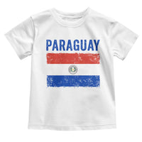 Vintage Paraguay Flag Distressed Paraguayan Pride Patriotic Soccer Fan Graphic Toddler T Shirt
