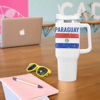 Vintage Paraguay Flag Distressed Paraguayan Pride Patriotic Soccer Fan Graphic Tumbler With Handle