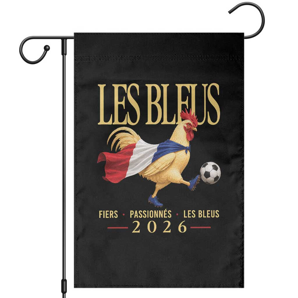 Les Bleus 2026 France Soccer Garden Flag Rooster Wearing French Flag Patriotic Football Fan Graphic
