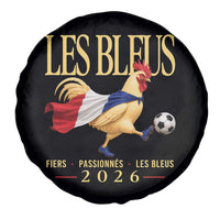Les Bleus 2026 France Soccer Spare Tire Cover Rooster Wearing French Flag Patriotic Football Fan Graphic