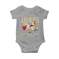 Les Bleus 2026 France Soccer Baby Onesie Rooster Wearing French Flag Patriotic Football Fan Graphic