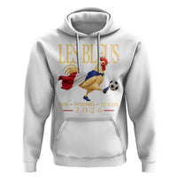 Les Bleus 2026 France Soccer Hoodie Rooster Wearing French Flag Patriotic Football Fan Graphic