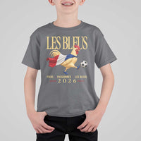 Les Bleus 2026 France Soccer T Shirt For Kid Rooster Wearing French Flag Patriotic Football Fan Graphic