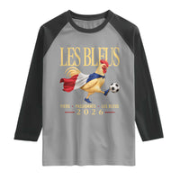 Les Bleus 2026 France Soccer Raglan Shirt Rooster Wearing French Flag Patriotic Football Fan Graphic