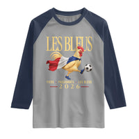 Les Bleus 2026 France Soccer Raglan Shirt Rooster Wearing French Flag Patriotic Football Fan Graphic