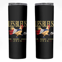 Les Bleus 2026 France Soccer Skinny Tumbler Rooster Wearing French Flag Patriotic Football Fan Graphic