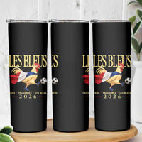 Les Bleus 2026 France Soccer Skinny Tumbler Rooster Wearing French Flag Patriotic Football Fan Graphic