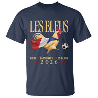 Les Bleus 2026 France Soccer T Shirt Rooster Wearing French Flag Patriotic Football Fan Graphic